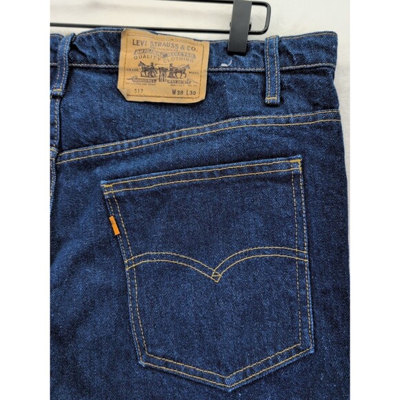 Vintage Levis 517 Bootcut Orange Tab Jeans Mens 38x30 90s Made In USA Cowboy - Picture 13 of 16